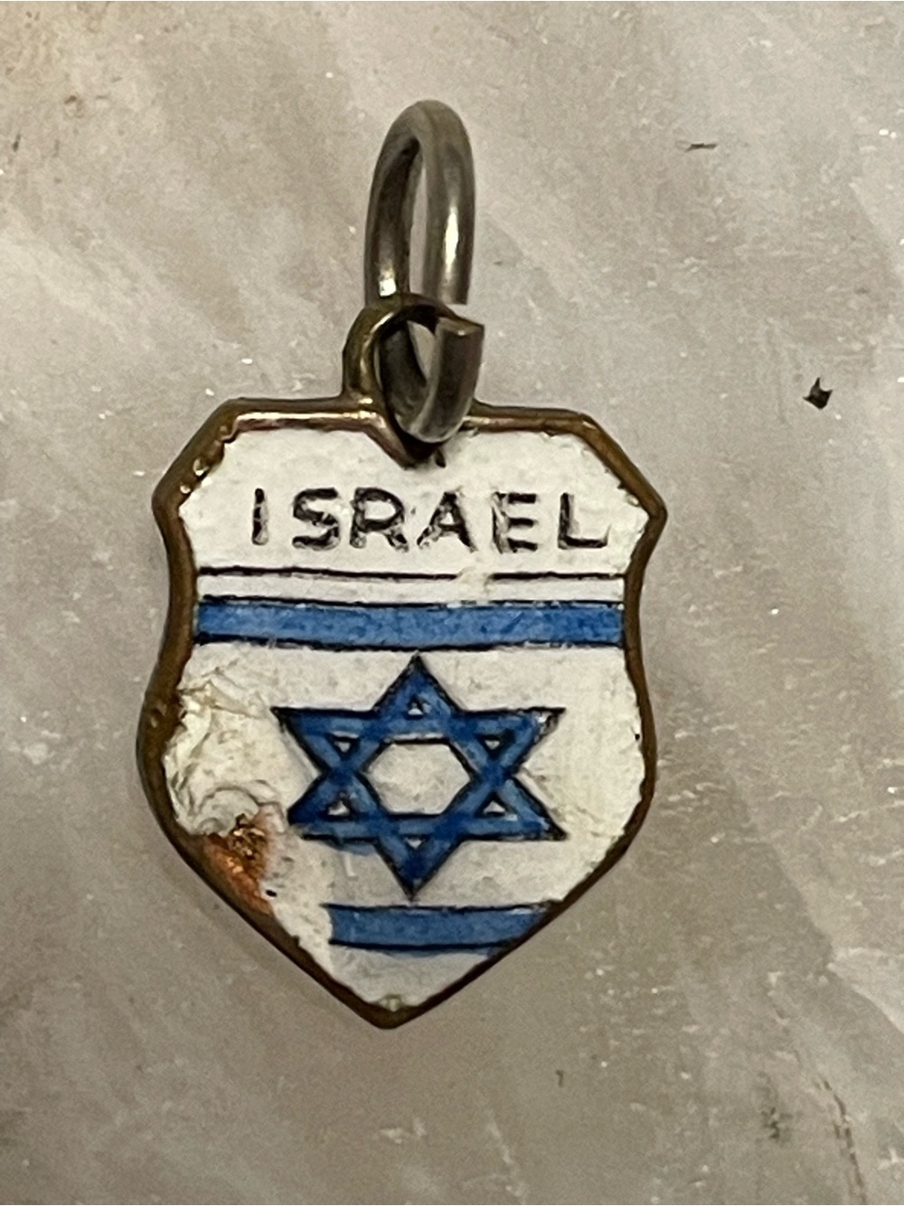Vintage Damaged Israel Italy Pendant #8675